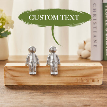 Custom Engraved Family Combination Resin Sculpture Figurines Anniversary Gift