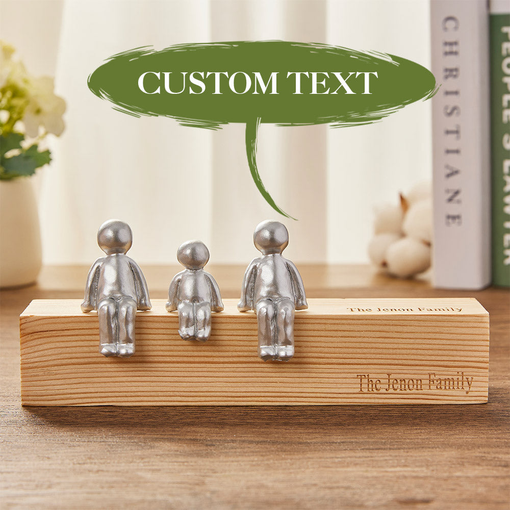 Custom Engraved Family Combination Resin Sculpture Figurines Anniversary Gift