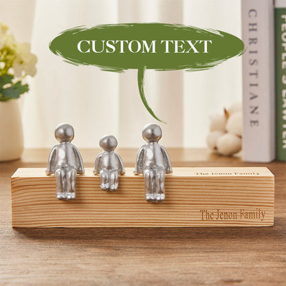 Custom Engraved Family Combination Resin Sculpture Figurines Anniversary Gift