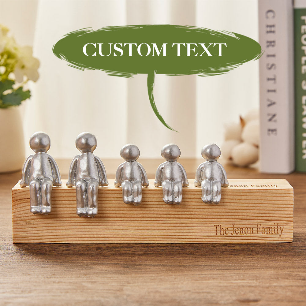 Custom Engraved Family Combination Resin Sculpture Figurines Anniversary Gift