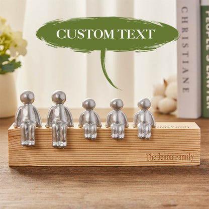 Custom Engraved Family Combination Resin Sculpture Figurines Anniversary Gift