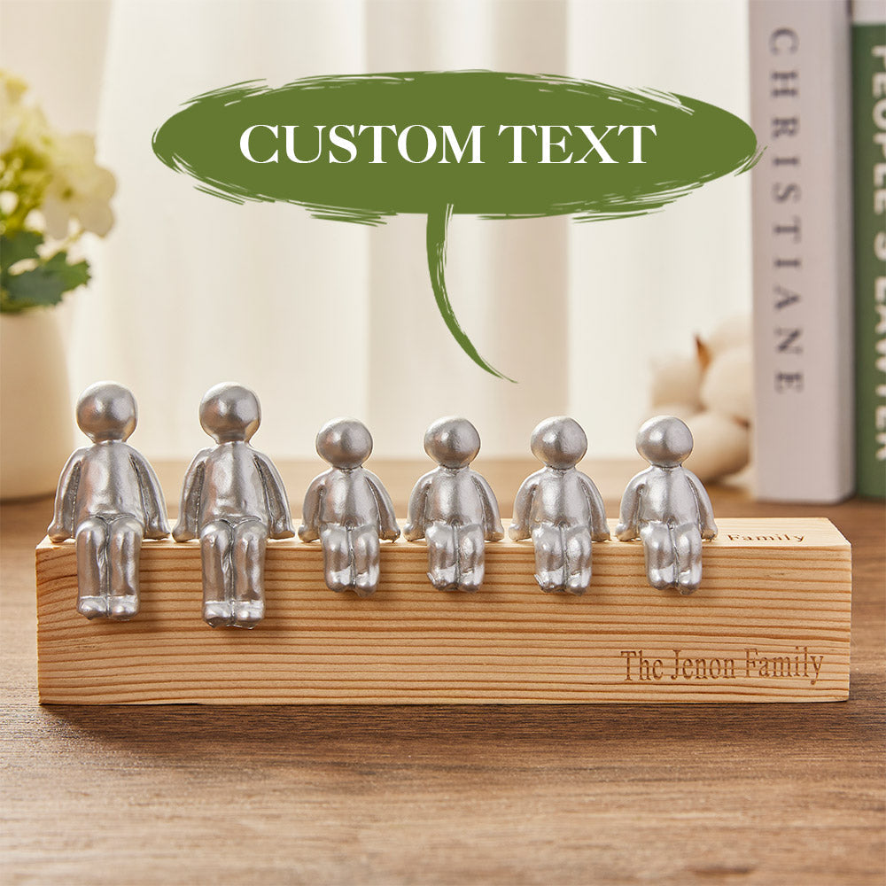 Custom Engraved Family Combination Resin Sculpture Figurines Anniversary Gift