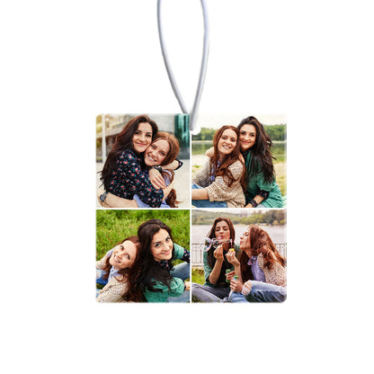 Photo Air Freshener Custom Collage Photo Rearview Mirror Ornament Gift for Friends