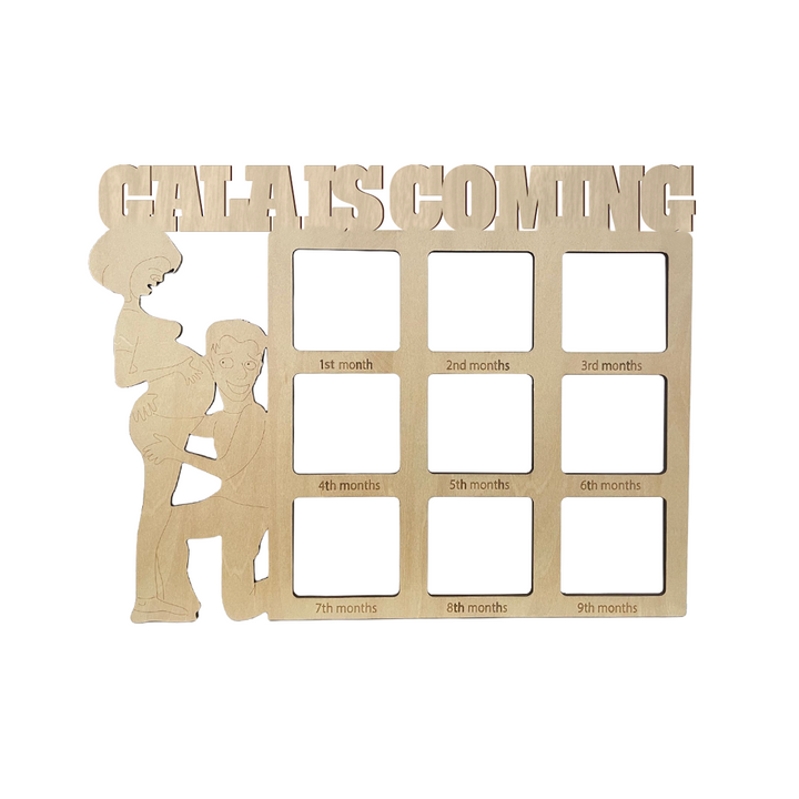 Personalized Pregnancy Photo Journal Plaque Custom Baby Due Date Calendar Sign Gift for Expecting Mom