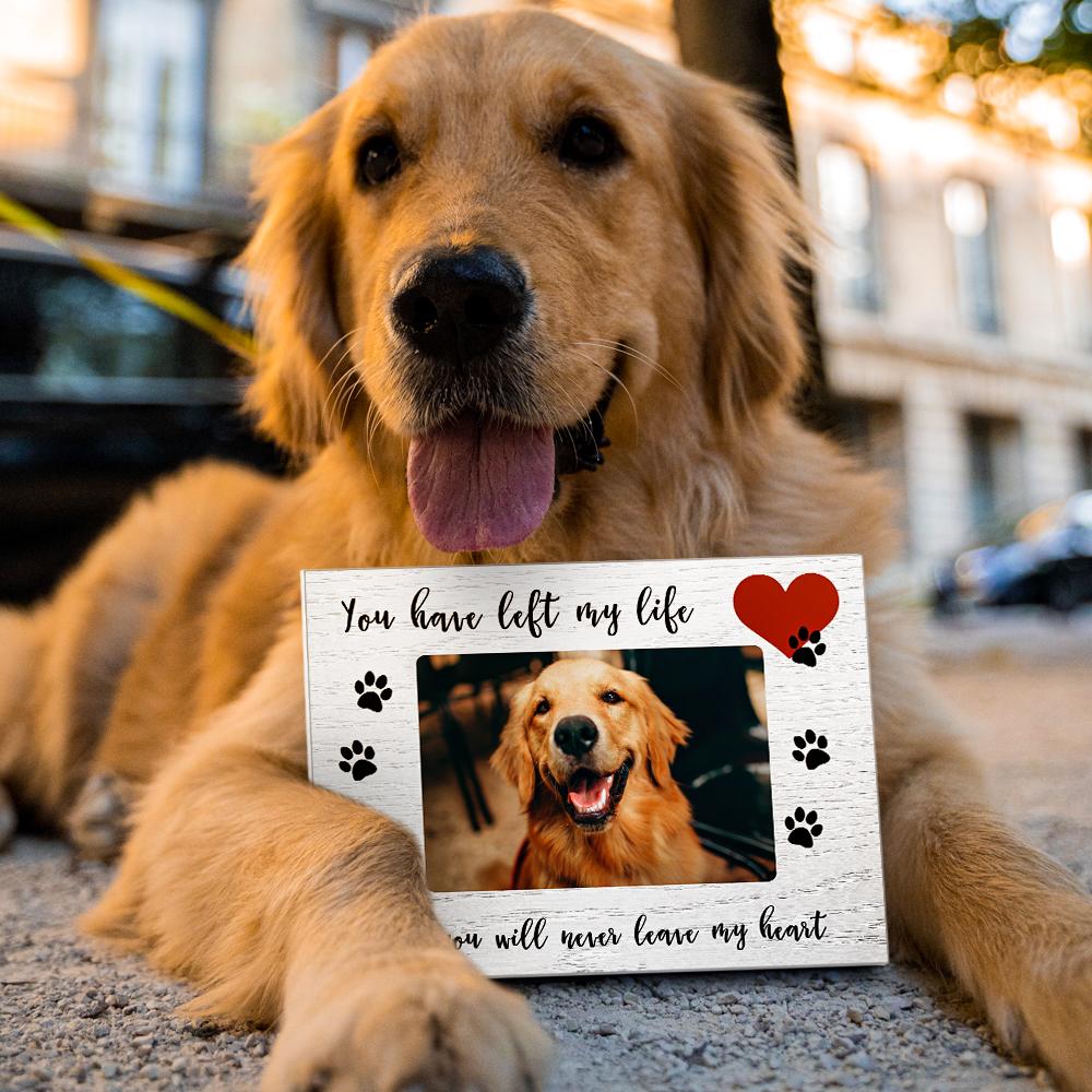 Custom Photo DIY Pet Memorial Picture Frame Pet Sympathy Photo Frame Gift for Pet Lovers