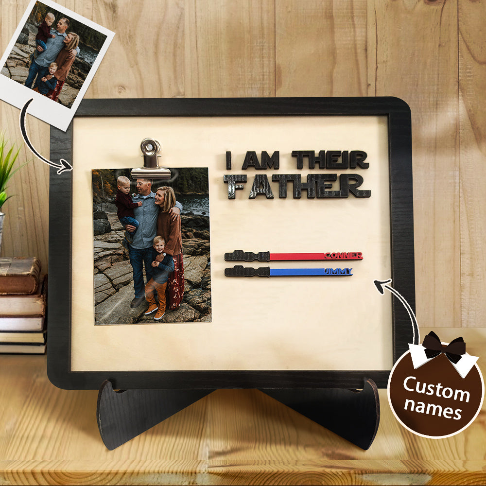 Personalized Lightsaber I Am Their Father Wooden Sign Gift for Dad