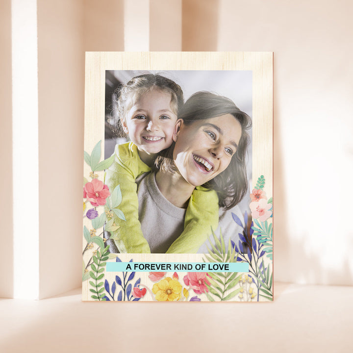Personalised Floral acrylic Photo Block