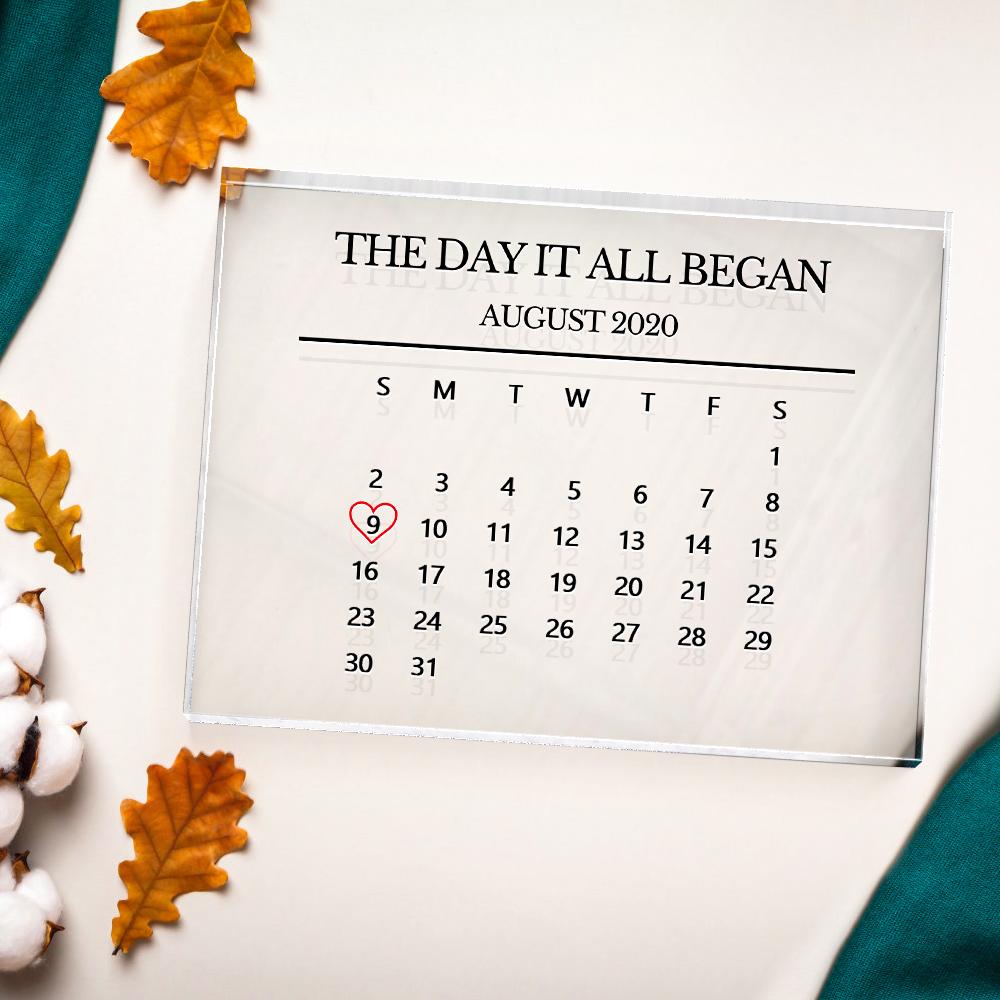 Ornamented anniversary gifts that can be customized with special dates and copywriting