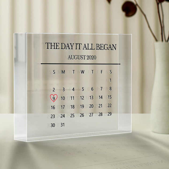 Ornamented anniversary gifts that can be customized with special dates and copywriting