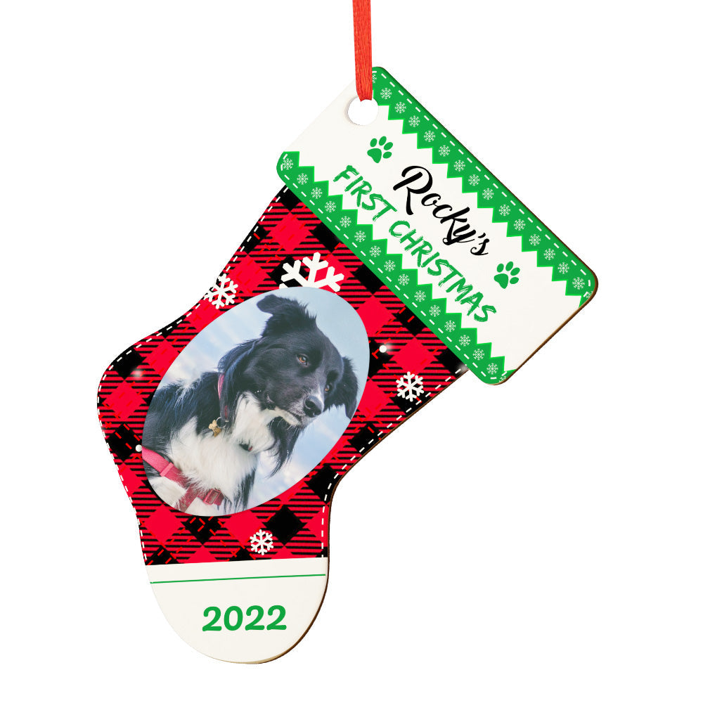 Personalized Christmas Stocking Wooden Ornament Wooden Plaque Christmas Gifts