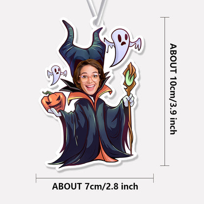 Custom Halloween Car Air Freshener Funny Rearview Mirror Ornament for Halloween Gift