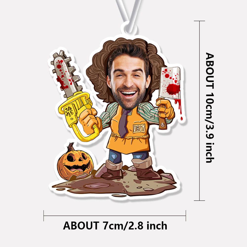 Custom Halloween Car Air Freshener Funny Rearview Mirror Ornament for Halloween Gift