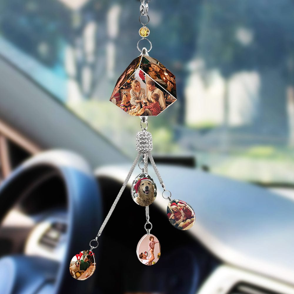Custom Car Pendant Photo Car Hanging Ornaments Car Accessories Gifts for Dad Drivers