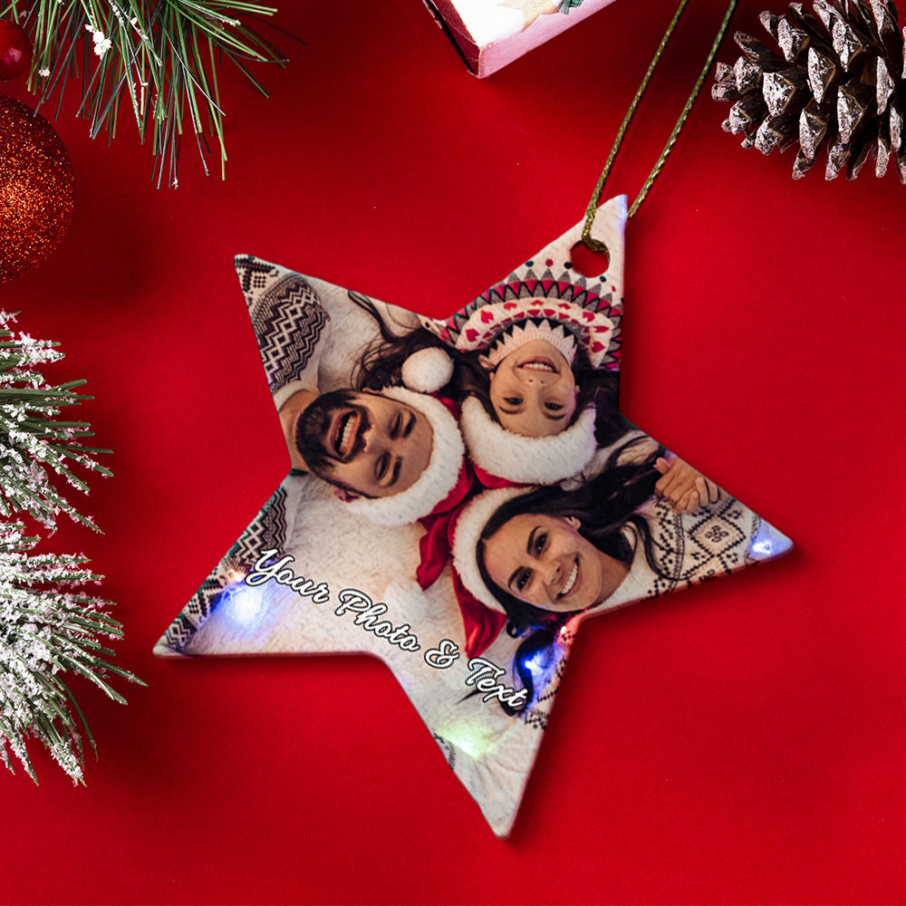 Personalized Photo Christmas Ornaments Gift for Family