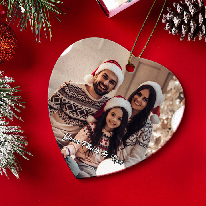 Personalized Photo Christmas Ornaments Gift for Family