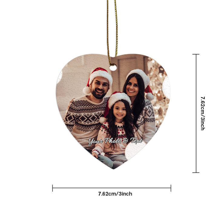 Personalized Photo Christmas Ornaments Gift for Family