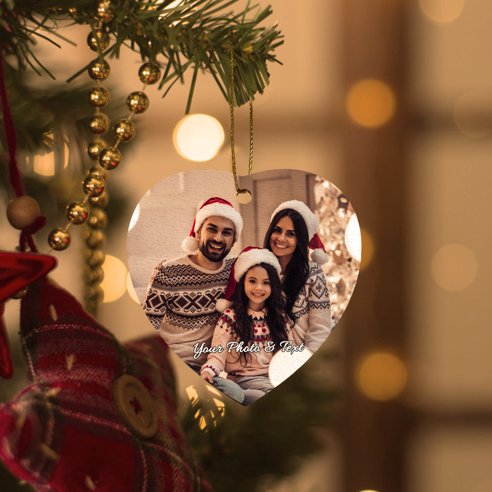 Personalized Photo Christmas Ornaments Gift for Family