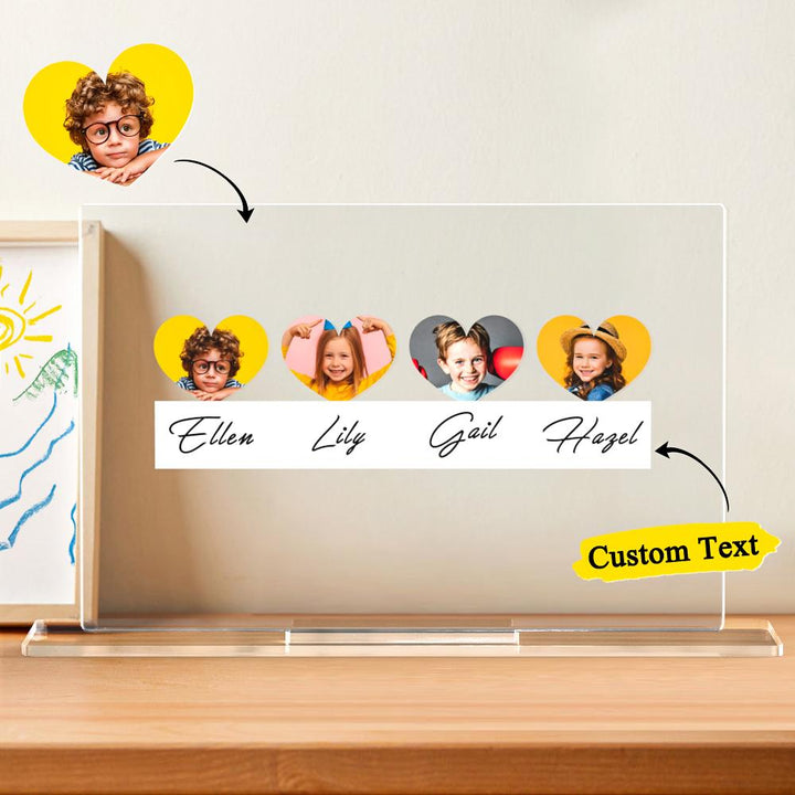 Custom Plaque Acrylic Photo Ornaments Heart-shaped Memorable Gift for Couple