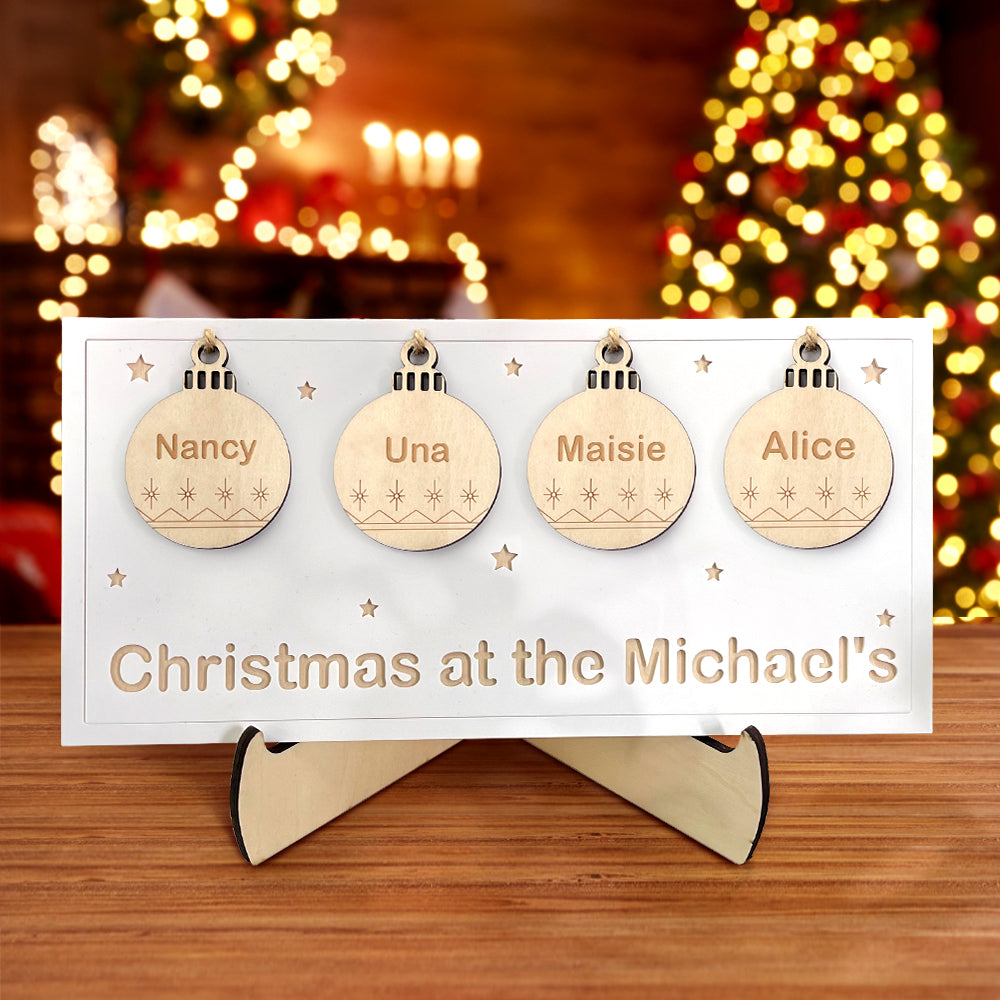 Personalized Christmas Family Sign Gift for Family