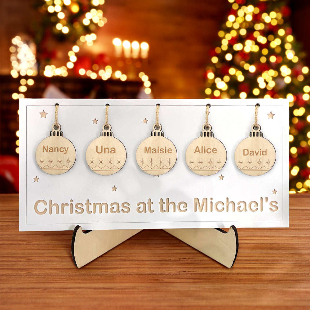 Personalized Christmas Family Sign Gift for Family