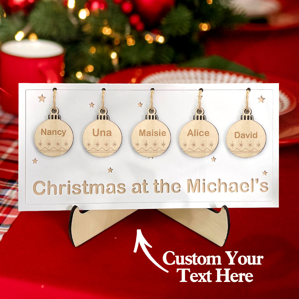 Personalized Christmas Family Sign Gift for Family
