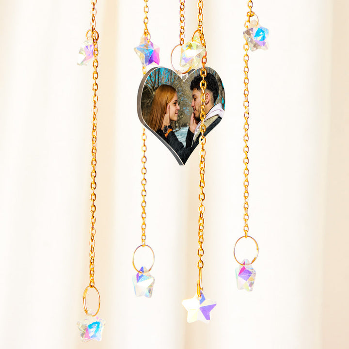 Custom Photo Wind Chimes Colorful Star Pendant Creative Gifts