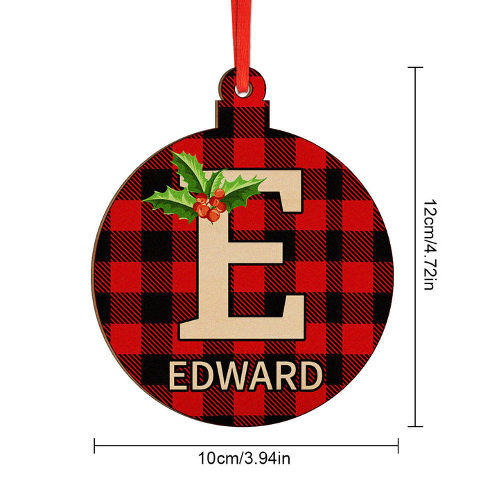Personalized Christmas Initial Ornaments Custom Name Christmas Wood Ornament Decorations Gifts