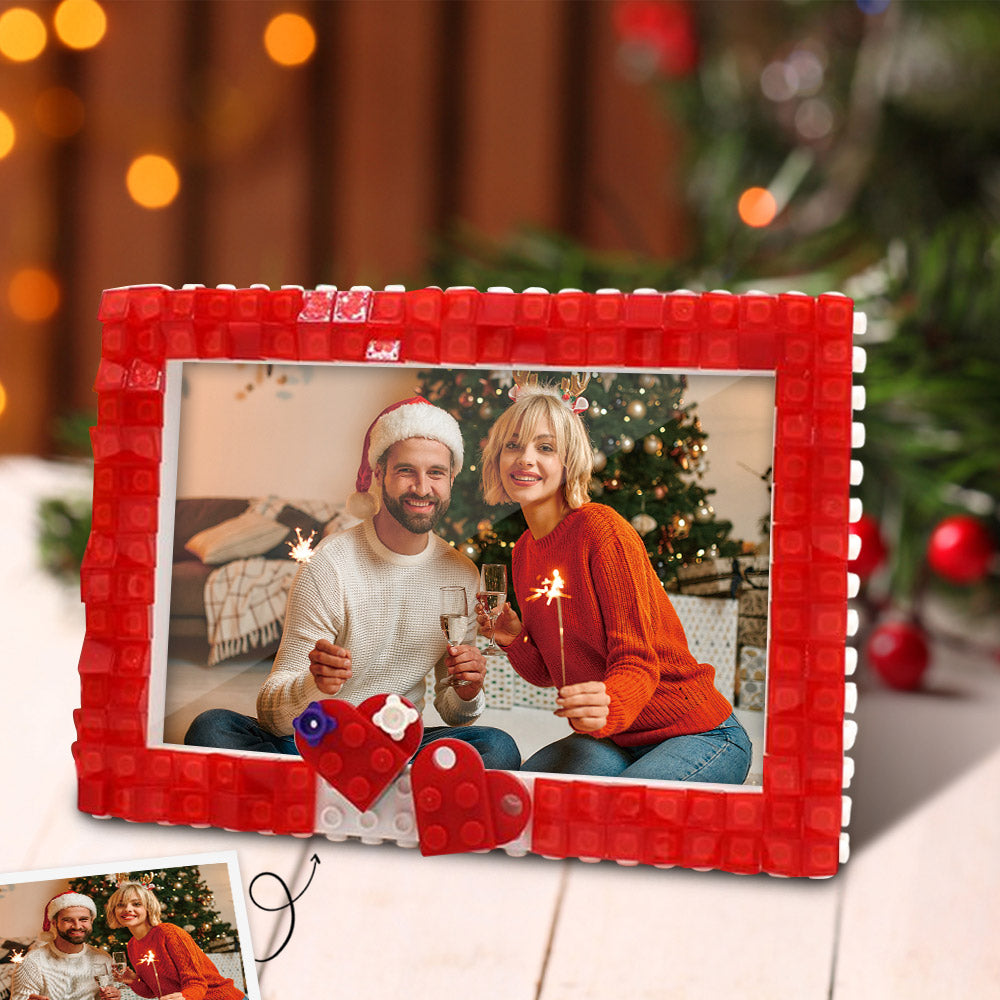 Custom Red Building Blocks Picture Frame DIY Photo Frame