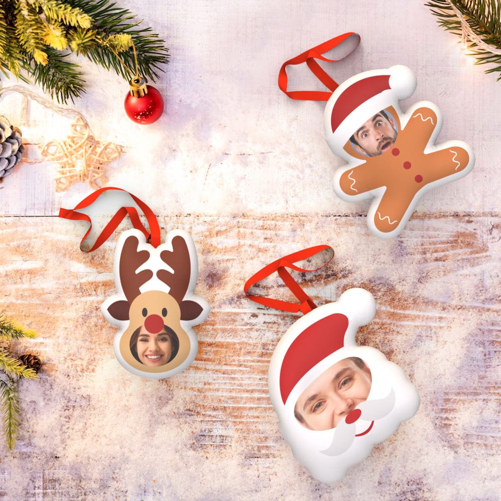 Custom Christmas Tree Ornament Hanging Doll Decoration for Christmas Gift 3 Pcs