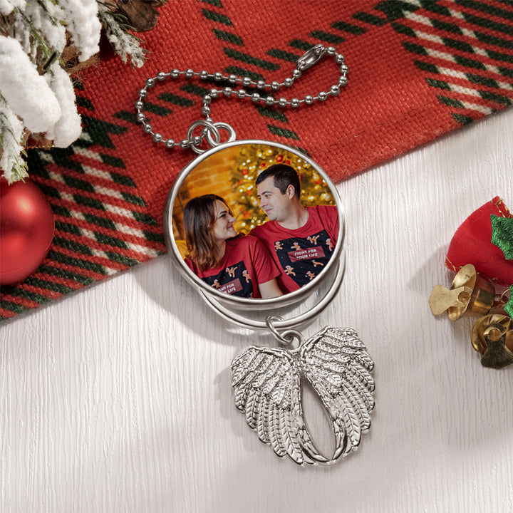 Personalized Photo Angel Wings Decoration Custom Photo Christmas Day Memorable Gifts