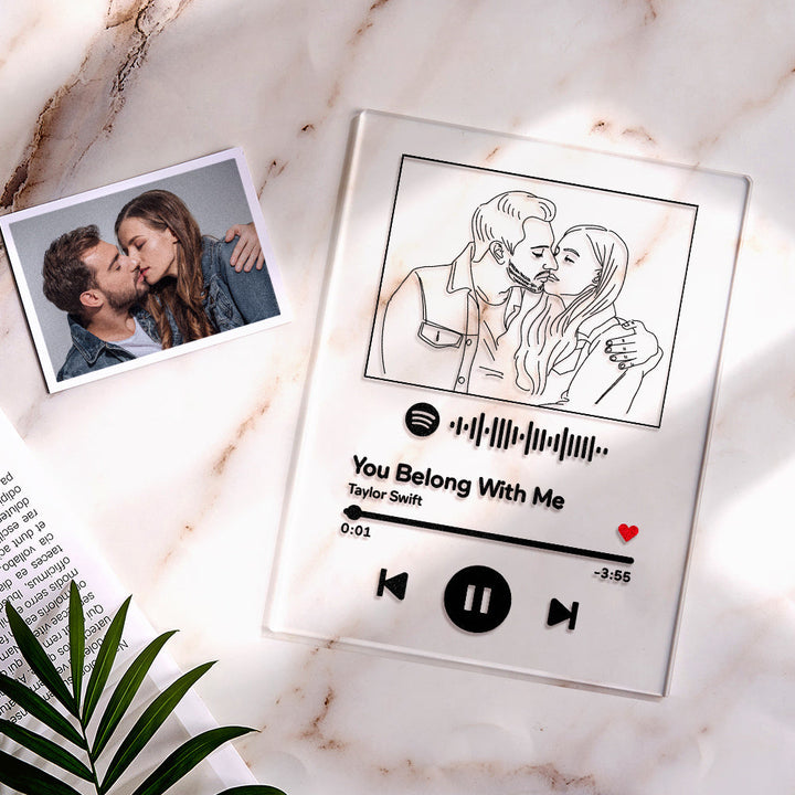 Gifts for Her Custom 3D Photo Keychain Photo Plaque Personalized Frame with Engraved