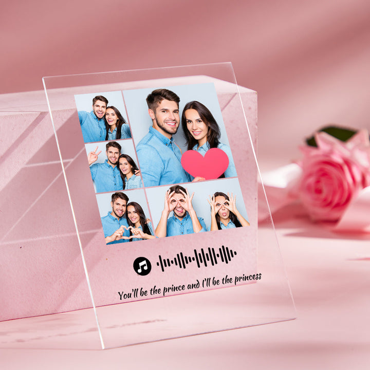 Custom Photo Plaque/Night Light Personalized Music Code Best Gift for Love