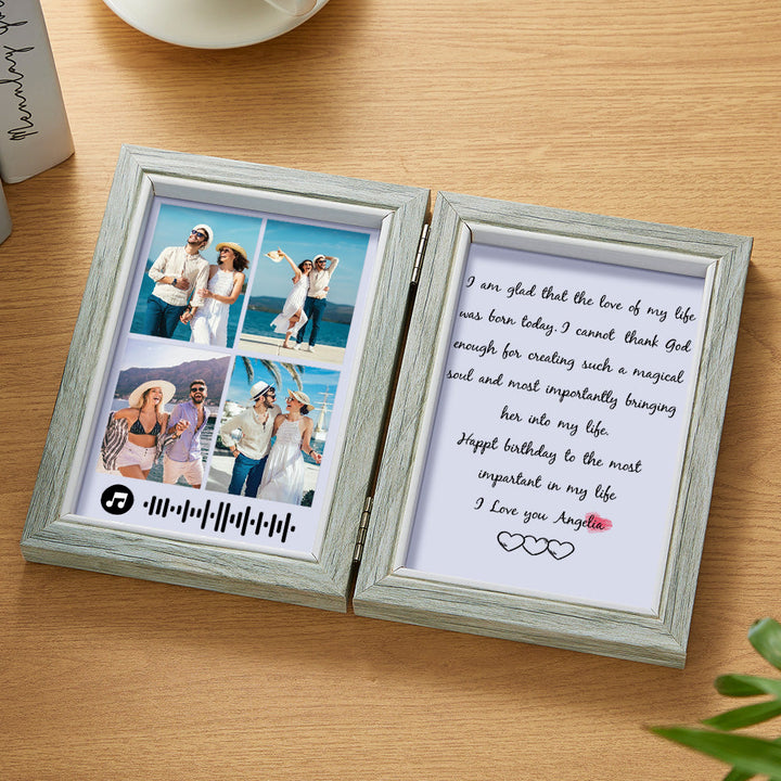 Scannable Custom Photo Frame Custom Engraved Creative Wooden Gifts