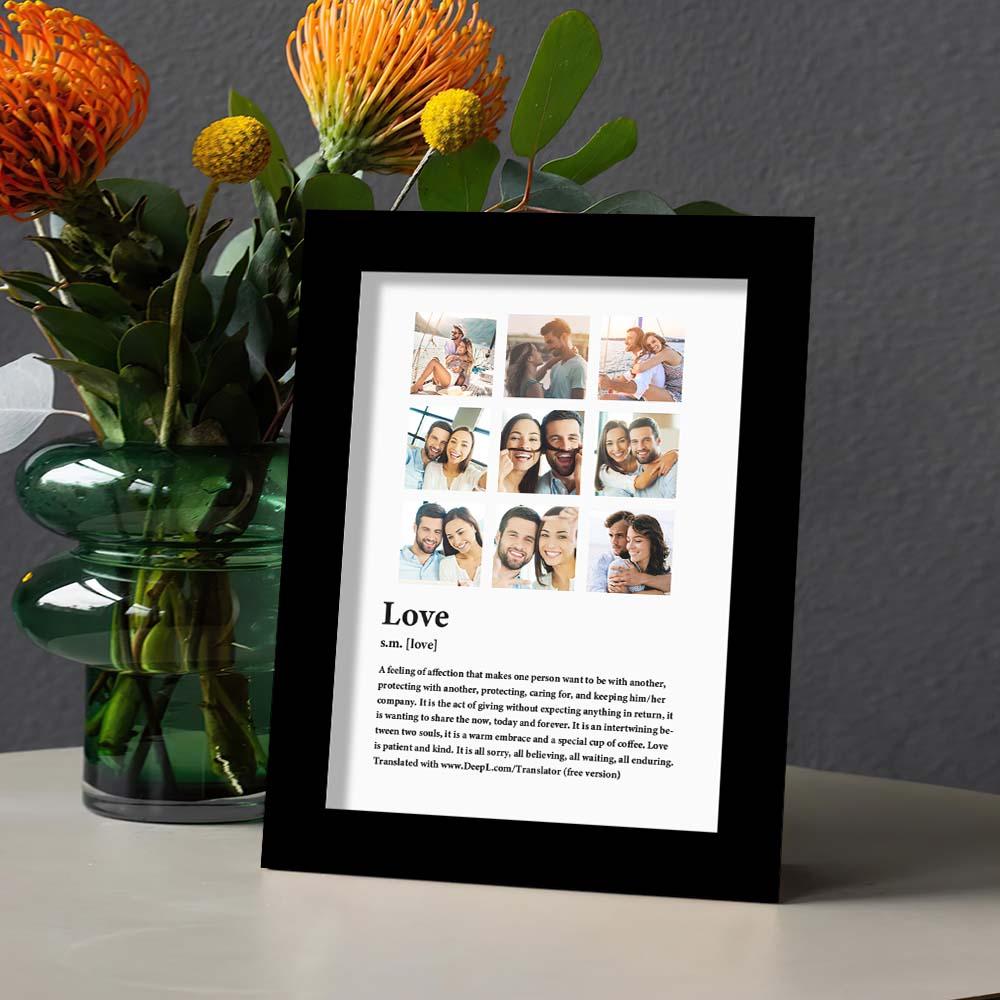 Custom Photo Home Decor Gift The Meaning of Love Photo Frame Anniversary Gift