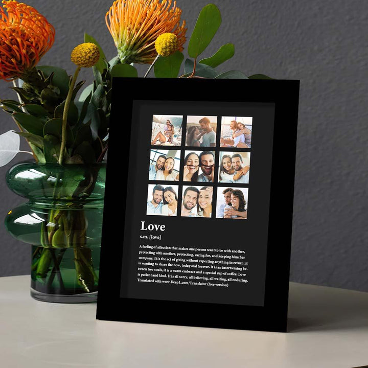 Custom Photo Home Decor Gift The Meaning of Love Photo Frame Anniversary Gift