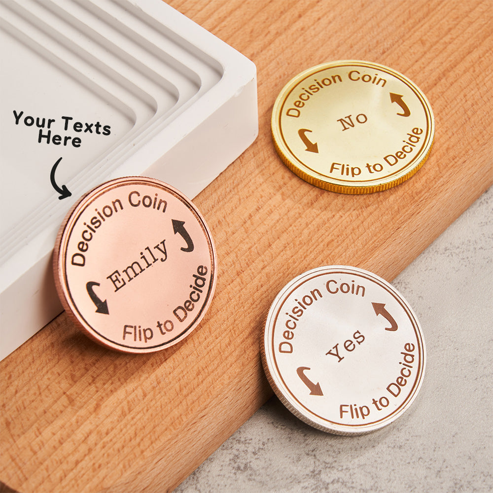 Custom Engraved Decision Coin Creative Flip Coin Gifts for Her