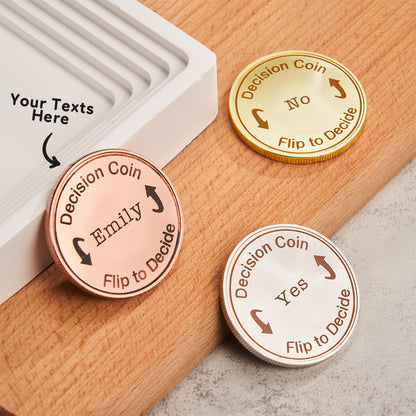 Custom Engraved Decision Coin Creative Flip Coin Gifts for Her