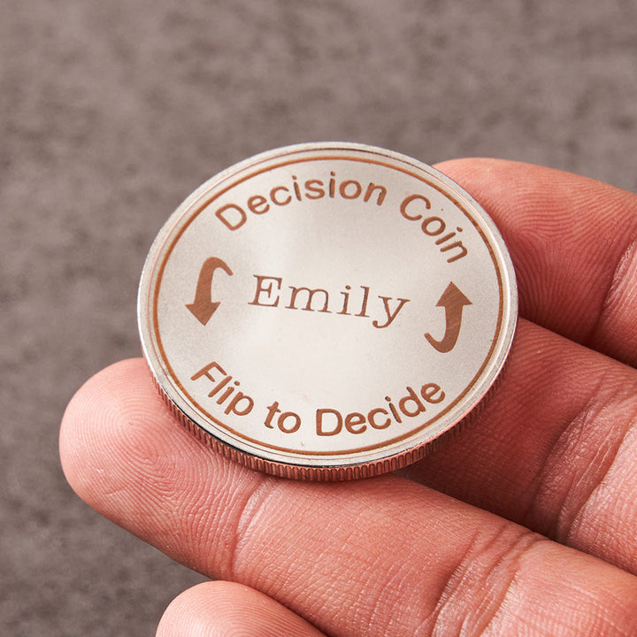 Custom Engraved Decision Coin Creative Flip Coin Gifts for Her