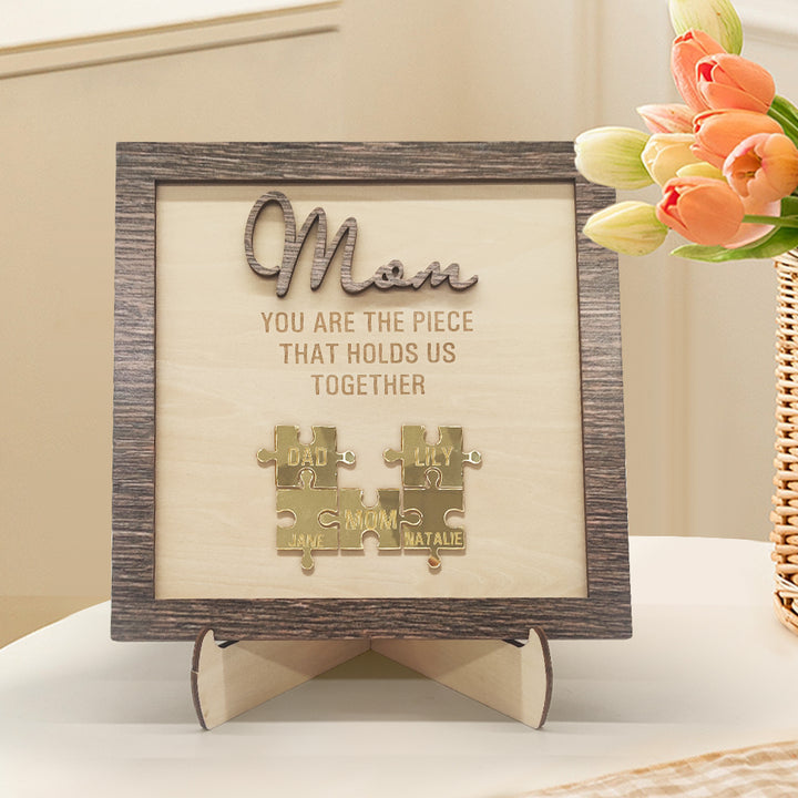 Personalised Mom Puzzle Plaque You Are the Piece That Holds Us Together Mother's Day Gift