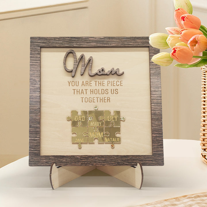 Personalised Mom Puzzle Plaque You Are the Piece That Holds Us Together Mother's Day Gift