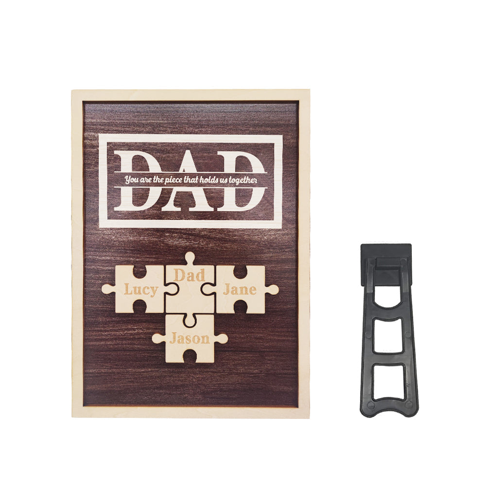 Personalized Dad Puzzle Plaque You Are the Piece That Holds Us Together Gifts for Dad
