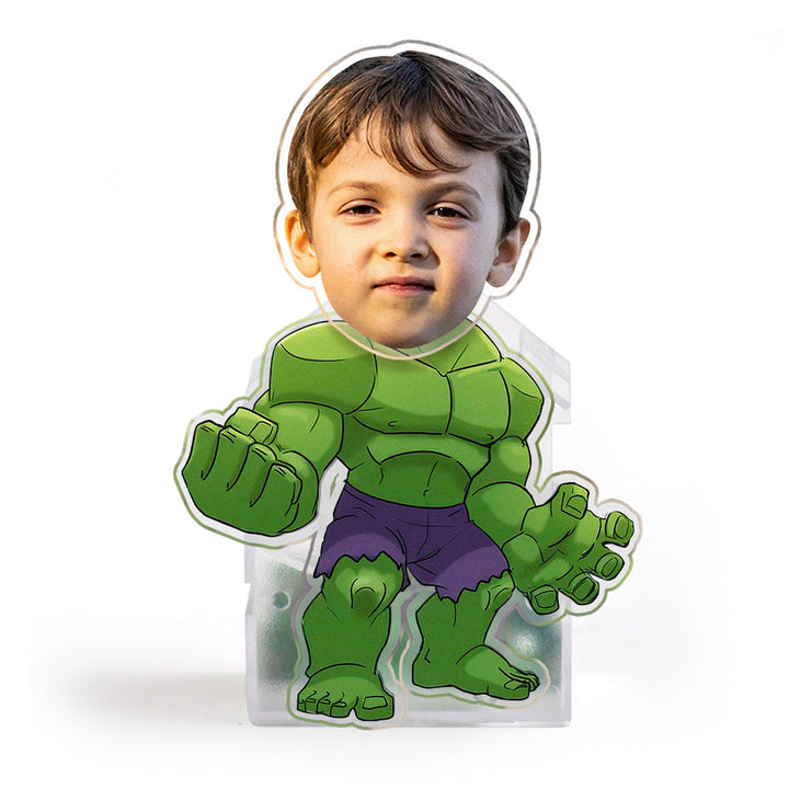 Custom Face Shaking Head Ornament Personalized Hulk Car Dashboard Decoration Home Desktop Ornament
