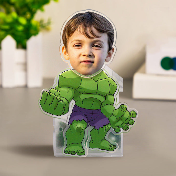 Custom Face Shaking Head Ornament Personalized Hulk Car Dashboard Decoration Home Desktop Ornament