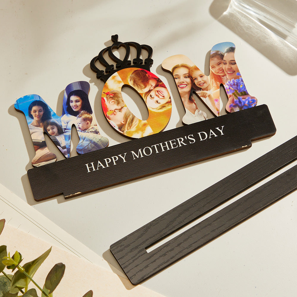 Custom Photo Engraved Ornament Creative Crown Happy Mother's Day Gifts