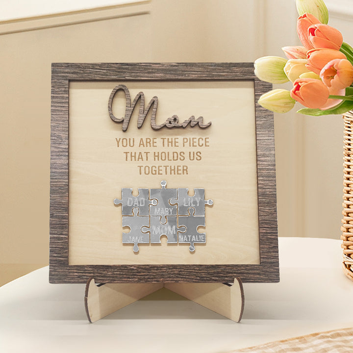 Personalised Mom Puzzle Plaque You Are the Piece That Holds Us Together Mother's Day Gift