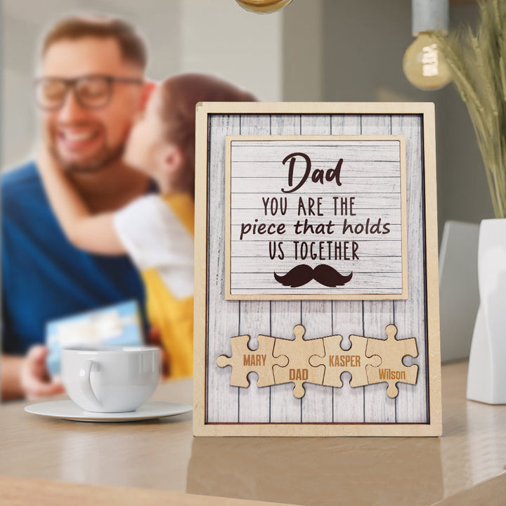 Personalized Dad Puzzle Beard Plaque You Are the Piece That Holds Us Together Gifts for Dad