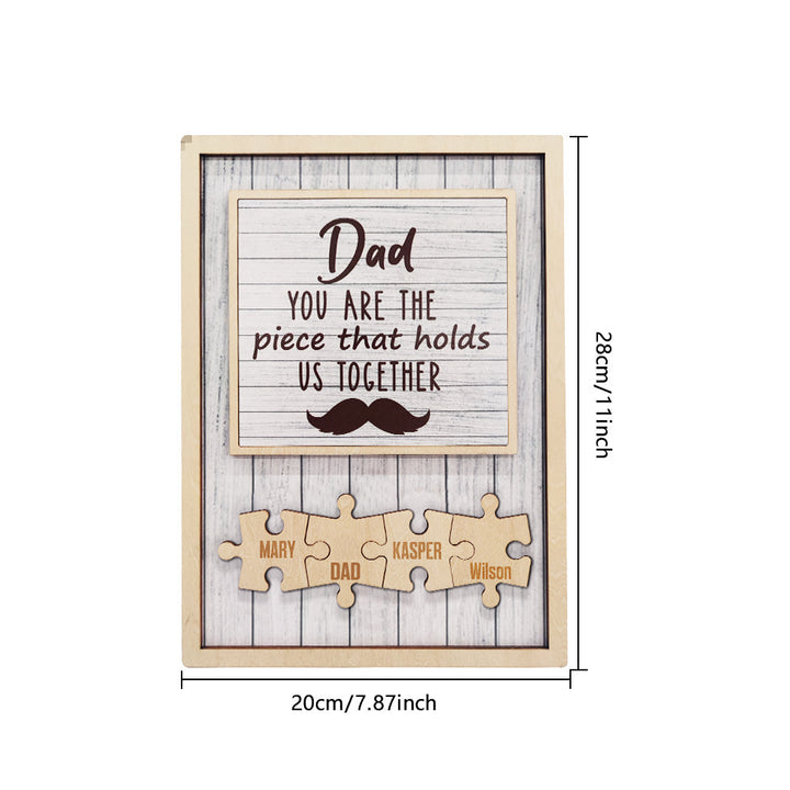 Personalized Dad Puzzle Beard Plaque You Are the Piece That Holds Us Together Gifts for Dad