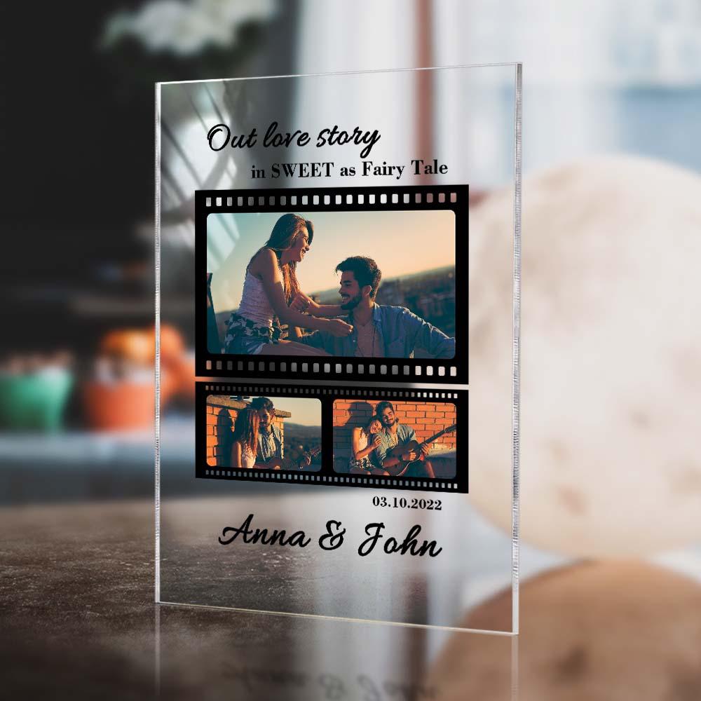 Personalized Couple Photo Film Roll Anniversary Gift Custom Couples Photo Gift for Her Him