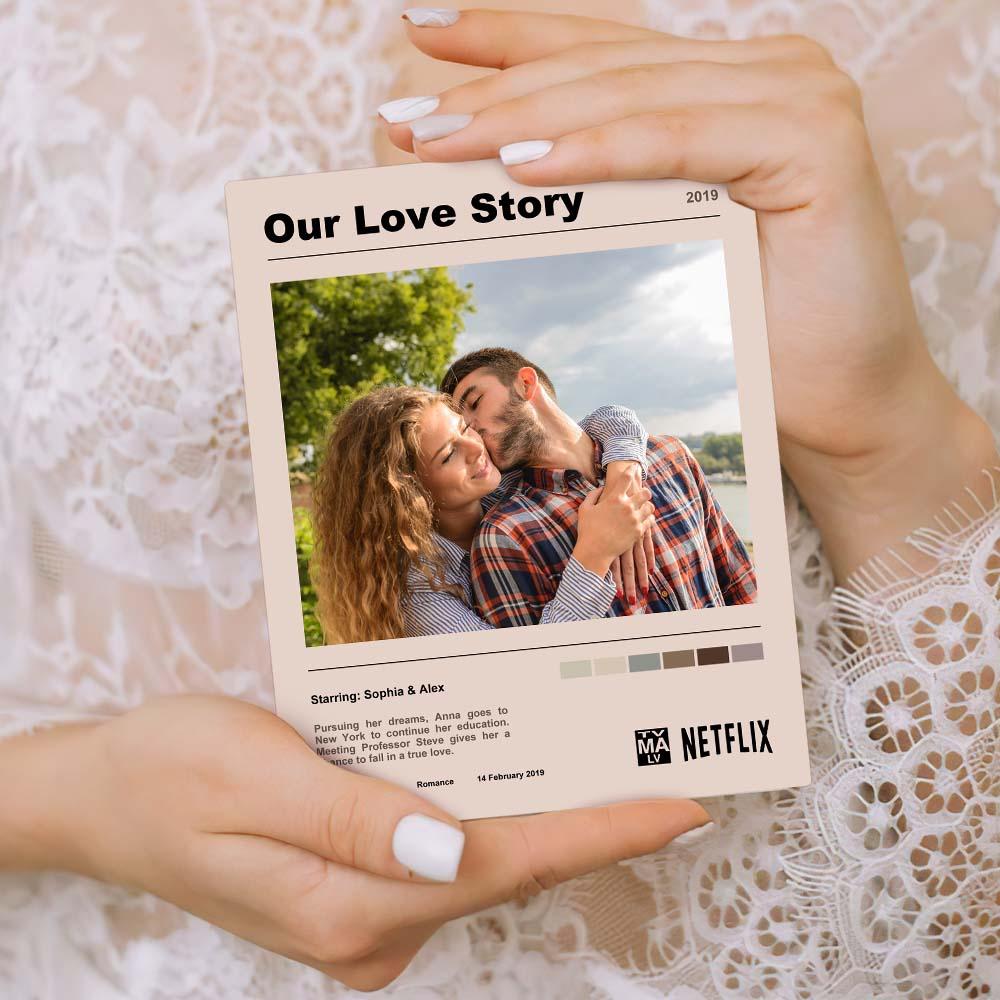 Movie Poster TV Show Poster Custom Plaque Love Story Gift for Couple