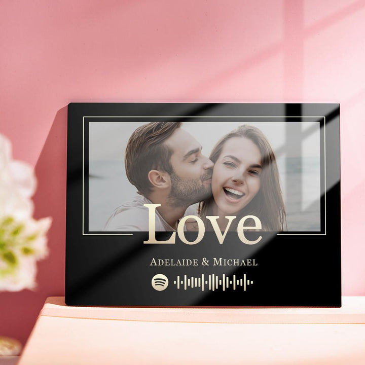 Custom Photo Art Acrylic Plaque Love Couples Gift Simple Modern Home Living Plaque Gift